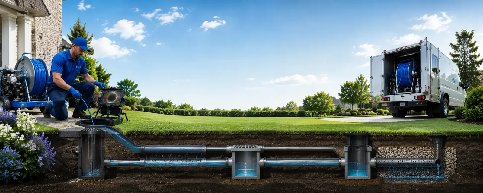 Outdoor drain cleaning information for New Weston, OH